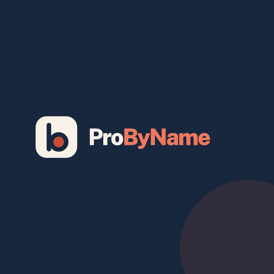 ProByName logo — the ProByName wordmark on navy